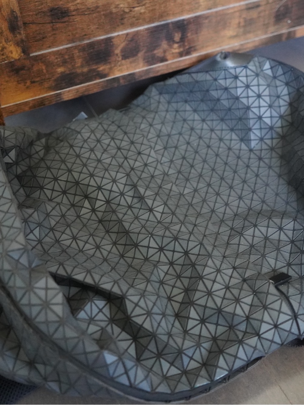 BAO BAO ISSEY MIYAKE Black Matte Liner Backpack Rare - Picture 5 of 8